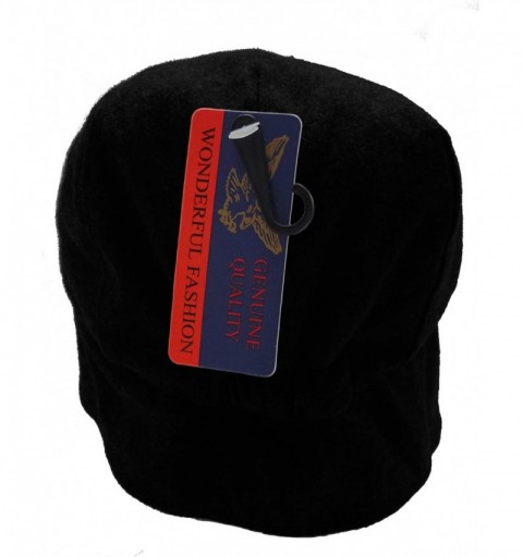 Newsboy Caps Men's Vintage Style Wool Blend Gatsby Ivy Newsboy Hat - Black - CF185U7K5CA $12.17