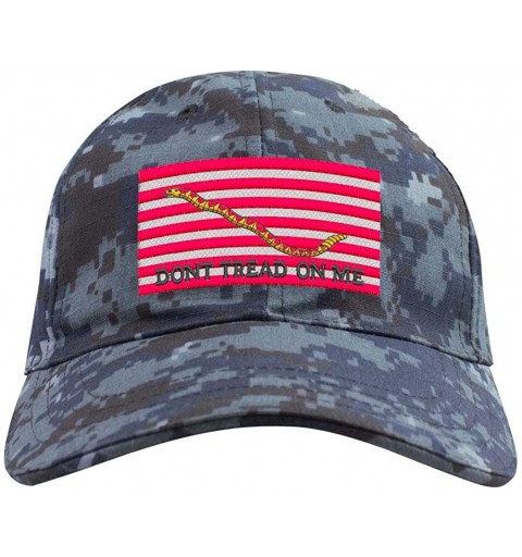 Baseball Caps Navy Jack Flag Don't Tread on Me Veteran Embroidered Operator Cap - Blue Digital - C4186GZQUWK $29.20