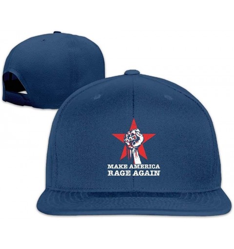 Baseball Caps Make America Rage Again Snapback Unisex Flat Bill Visor Baseball Cap - Navy - C318COG0IQT $11.39