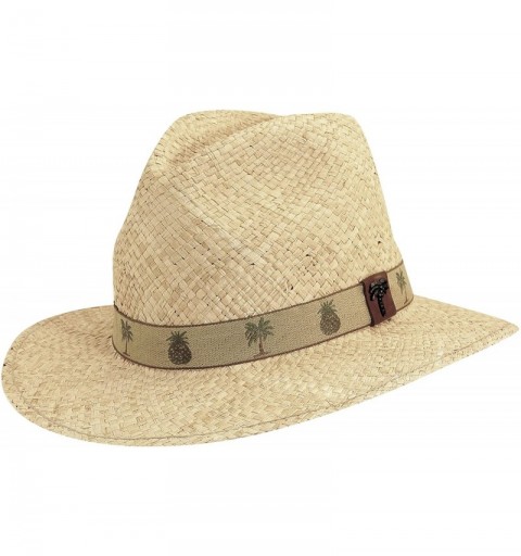 Sun Hats Organic Raffia Safari with Pineapple Trim Hat - C2121326O8H $81.30