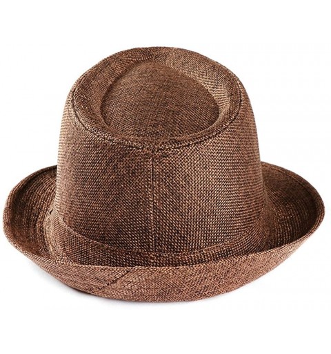 Sun Hats 2020 Unisex Top Gangster Cap Beach Sun Straw Hat Band Sunhat Outdoor Cap - Coffee - C71955LZKO3 $9.37