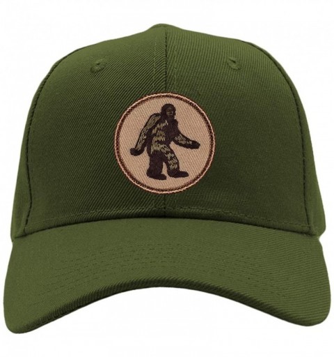 Baseball Caps Bigfoot/Sasquatch Hat! Adjustable-Back Ball Cap with Embroidered Bigfoot - Olive - CB18Q26AWQ8 $19.80
