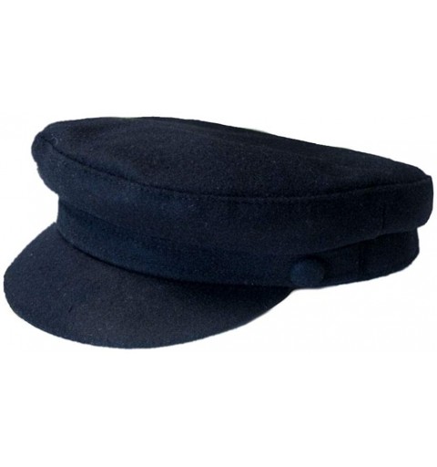Newsboy Caps Mariner Breton Melton Wool Cap - Navy - C018I3MN6YS $20.88
