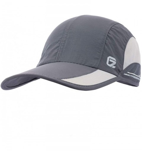 Baseball Caps Quick Dry Sports Hat Lightweight Breathable Unstructured Soft Run Cap Unisex - Dark Gray - CP18H45SM5Y $11.84