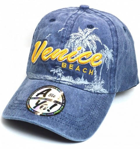 Baseball Caps Venice Beach Polo Style 100% Cotton Dad Hat Durable Golf Baseball Fashion Cap 4 - Navy - CT18DIED6EM $14.11