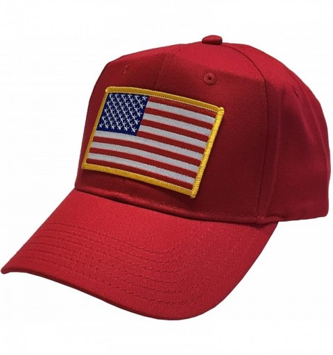Baseball Caps Flag of The United States of America Adjustable Unisex Adult Hat Cap - Red - CU184YUHELZ $10.84