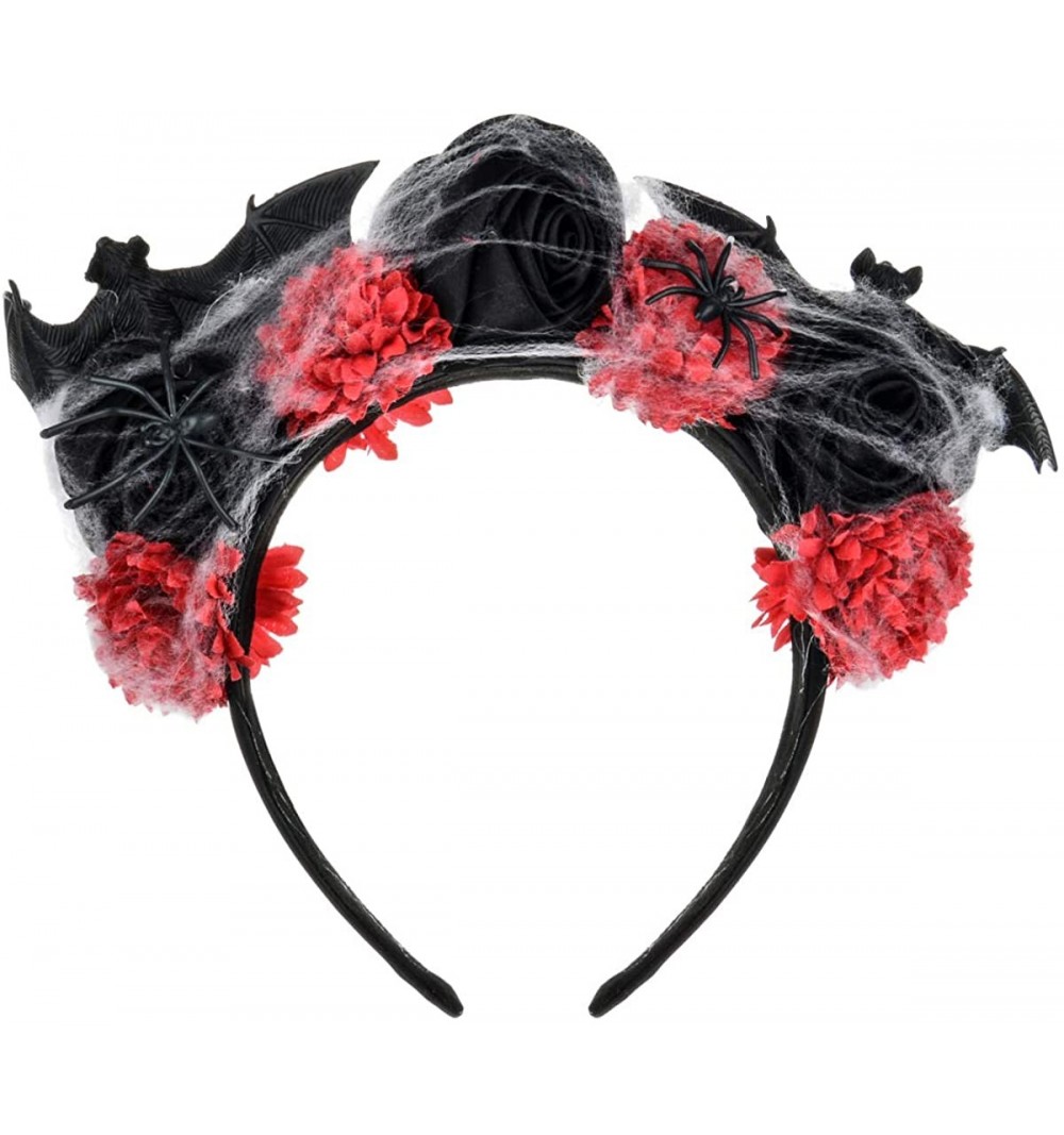 Headbands Women's Oversized Large Rose Flower Headband Floral Crown Wreath Garland Halo Hairpiece - CD18YR2IYAO $12.62