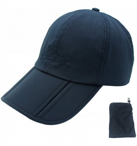 Baseball Caps Foldable Baseball Cap Summer Running Cap for Men and Women Gift Hat Storage Bag - D-blue - CO18NMGULNO $11.01