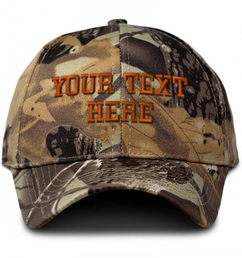 Baseball Caps Camo Baseball Cap Custom Personalized Text Hunting Dad Hats for Men & Women - Forest Tree Khaki - CA18WXKGUAN $...