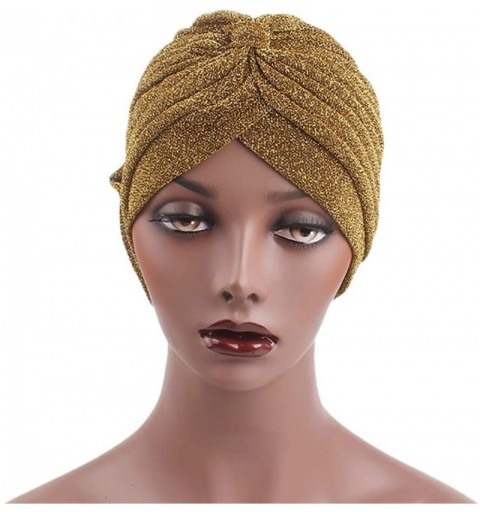 Skullies & Beanies Women's Muslim Floral Elastic Scarf Hat Stretch Turban Head Scarves Headwear Bandana for Cancer Chemo - Go...