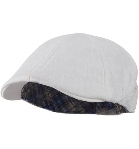 Newsboy Caps Plain Duck Bill Ivy Hat - White W11S58C - CZ11E8U2YNL $13.48