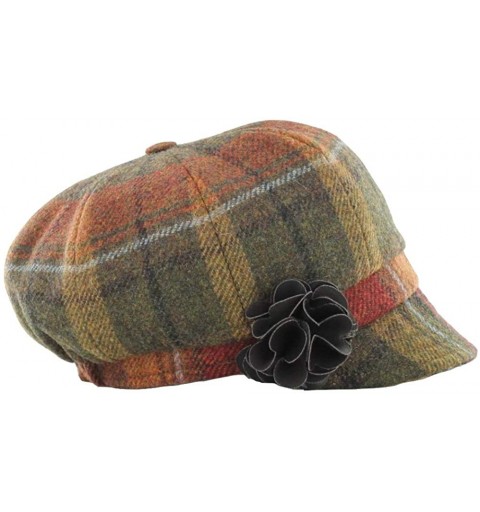 Newsboy Caps Ladies Newsboy Hat - Fall Leaves Tartan - CF194UOAOY0 $43.12