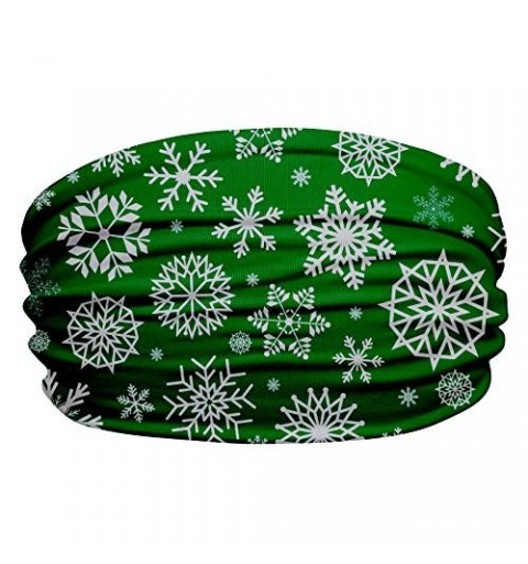 Headbands Ultimate Sports Sweat Wicking Headband (Holiday Green Snowflake) - Holiday Green Snowflake - CQ1926YHOKX $9.78