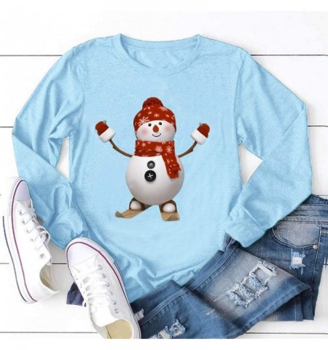 Bomber Hats Womens Christmas Snowman Pullover - C - C418AE782H2 $9.23