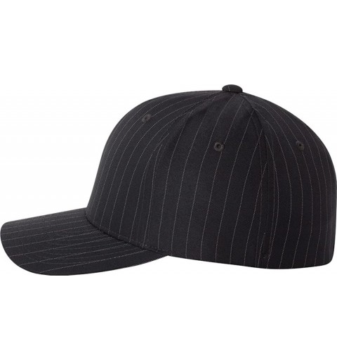 Baseball Caps 6195P - Pinstripe Cap Black - CN1180CQHXV $8.56