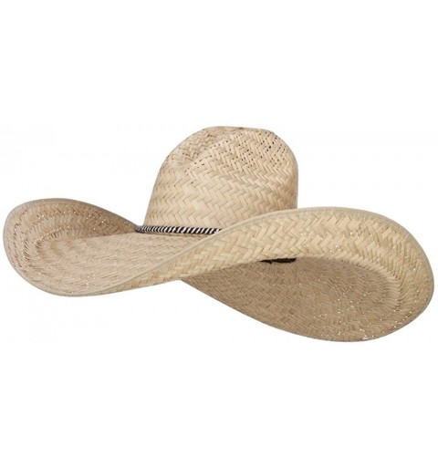 Sun Hats 7 Inch Brim Light Straw Hat - Natural - CR12FV931X9 $73.13