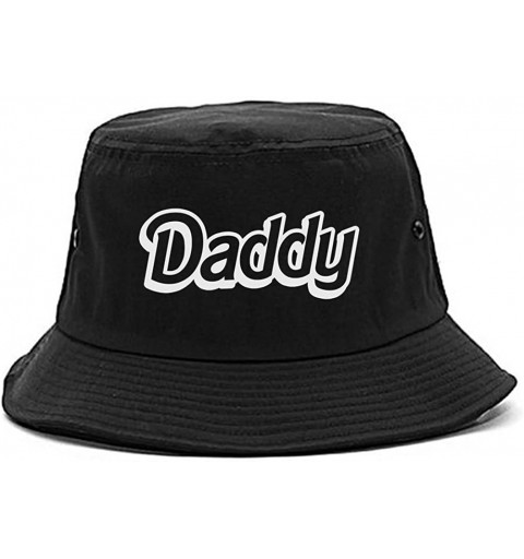 Bucket Hats Daddy Pink Bucket Hat - Black - C818CAIRA9O $29.93