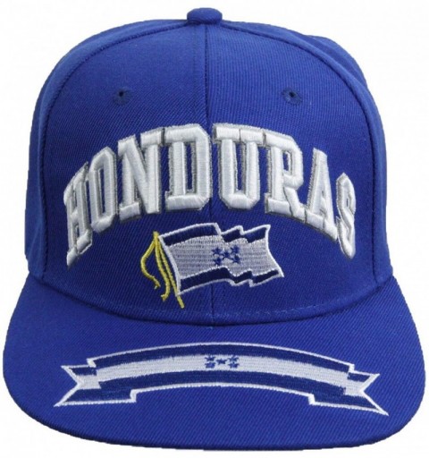 Baseball Caps Honduras Flag Baseball Cap Snapback Flat Bill Sun Hat Adjustable Hip Hop Hiking - Royal - CB18XU70NS3 $14.71