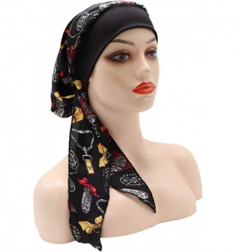 Skullies & Beanies Chemo Cancer Head Scarf Hat Cap Tie Dye Pre-Tied Hair Cover Headscarf Wrap Turban Headwear - C8198N6L4M8 $...
