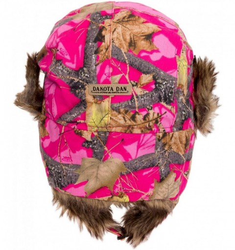 Skullies & Beanies Trooper Ear Flap Cap w/Faux Fur Lining Hat - Pink Camo - C311P842BG1 $14.70