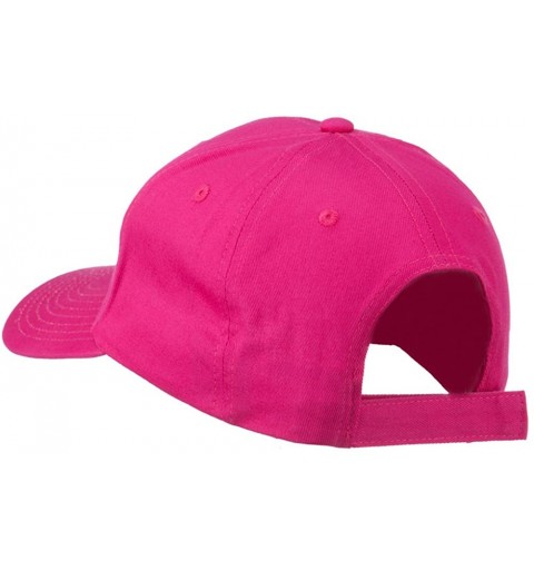 Baseball Caps Peace Symbol Embroidered Cotton Twill Cap - Hot Pink - C111RNPMII9 $20.06
