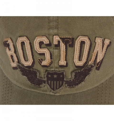 Baseball Caps Boston Pattern Logo Fashion Sports Design Ball Cap Baseball Hat Truckers - Khaki - CW12HPKRQ8D $19.73