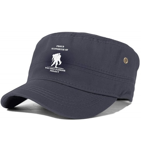 Baseball Caps United States Wounded Warrior Project Flat Roof Military Hat Cadet Army Cap Flat Top Cap - Navy - CB18Y05OC9X $...