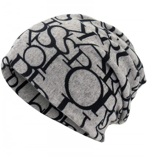 Skullies & Beanies Slouchy Beanie Hat Unisex Letter Print Scarf Casual Outdoor Convertible Skull Cap Windproof Hats - Gary-1 ...