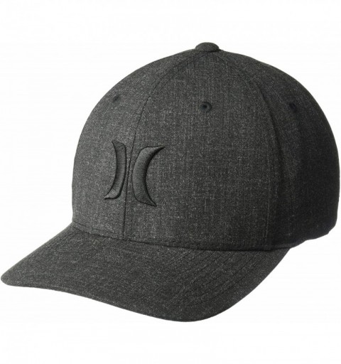 Baseball Caps Men's Black Textures Baseball Cap - Black (Blend) - C1185URMM0X $27.10