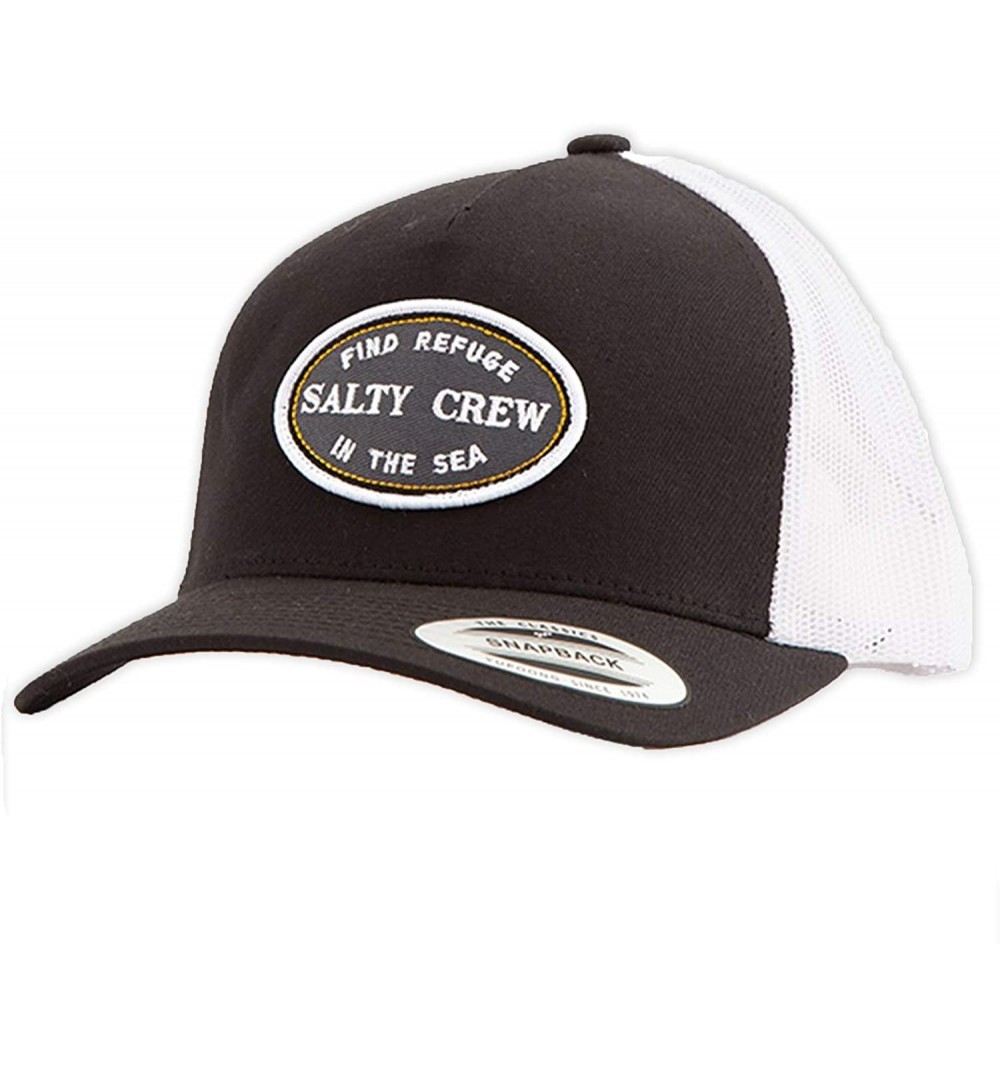 Baseball Caps Men's Standard Retro Trucker Hat - Black/White - C418DAQE0U3 $34.01