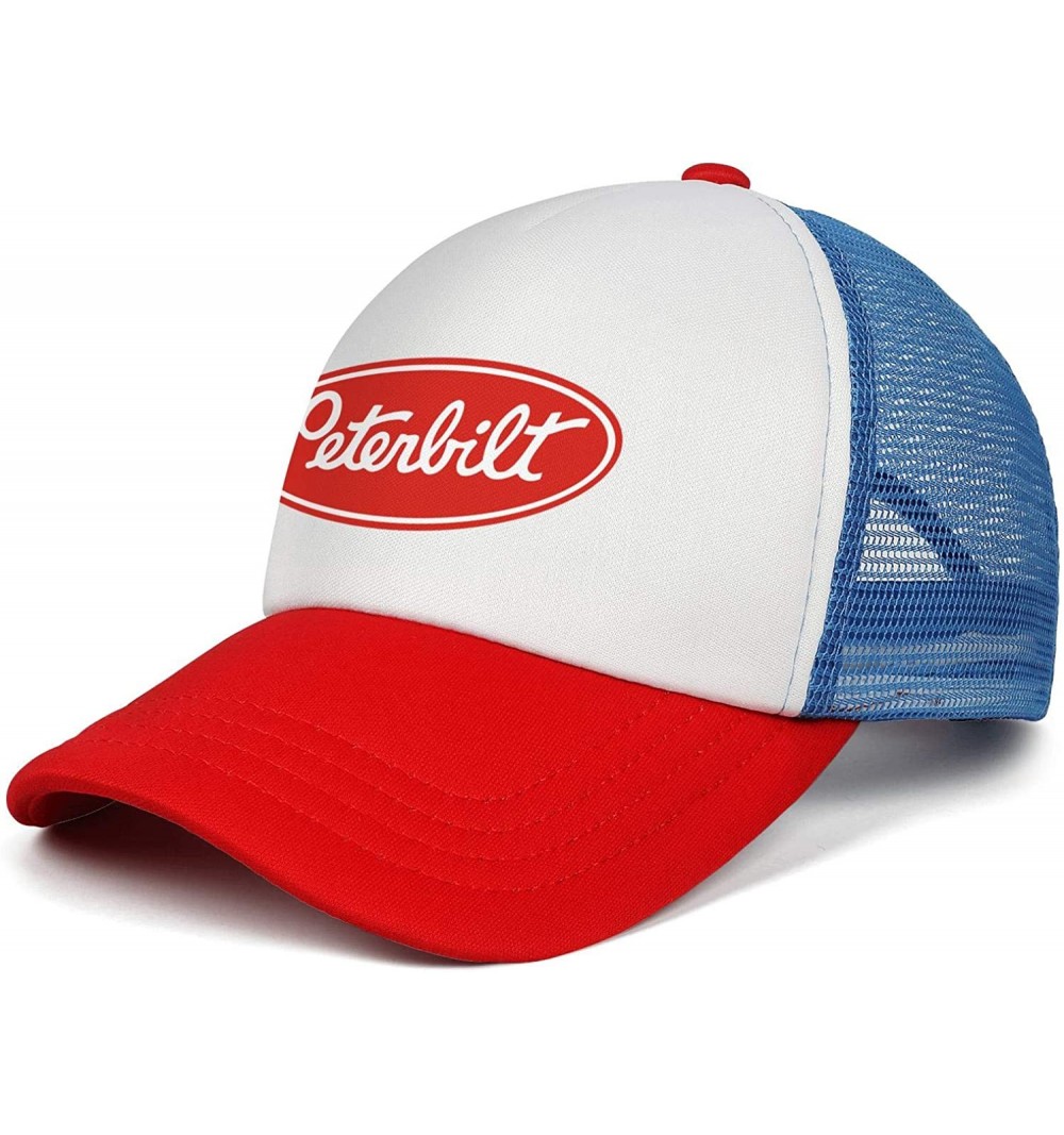 Baseball Caps Men Novel Baseball Caps Adjustable Mesh Dad Hat Strapback Cap Trucks Hats Unisex - Red-2 - CQ18AH0UIT6 $17.73