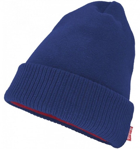 Skullies & Beanies Adult Unisex Cool Cotton Beanie Slouch Skull Cap Long Baggy Winter Hat Warm - Solid - Muted Blue - CB18KZX...
