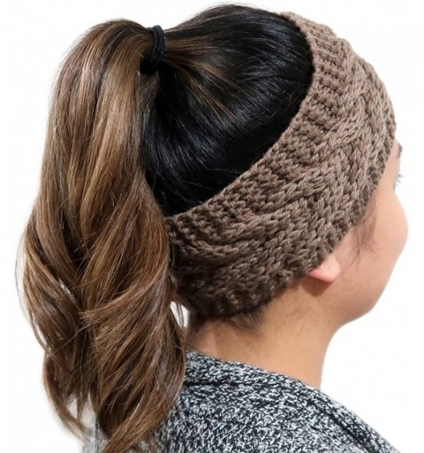 Cold Weather Headbands Women's 2018 Fashion Knit Crochet Twist Headband Ear Warmer Hair Band - Khaki - CS188AW6SX3 $24.08