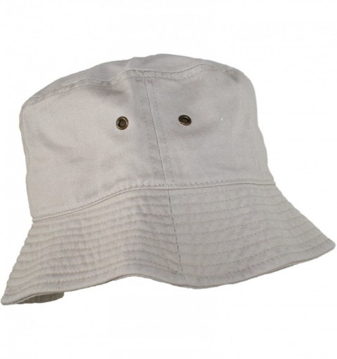 Bucket Hats Simple Solid Cotton Bucket Hat - Khaki - CX11WHIMD69 $9.04