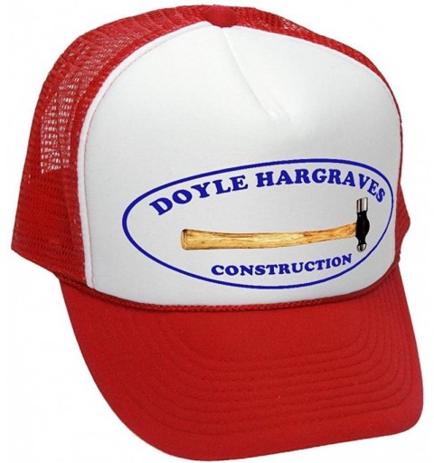 Baseball Caps Doyle HARGRAVES Construction - Sling Knife - Adult Trucker Cap Hat - Red - CK1820LQGW6 $8.59