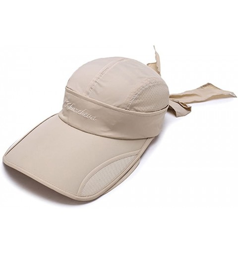 Sun Hats Sun Hats Unisex Summer Hat Outdoor UV Protection Wide Large Brim Cap Beach Visor Empty Top Caps Foldable - CX18D4XHR...