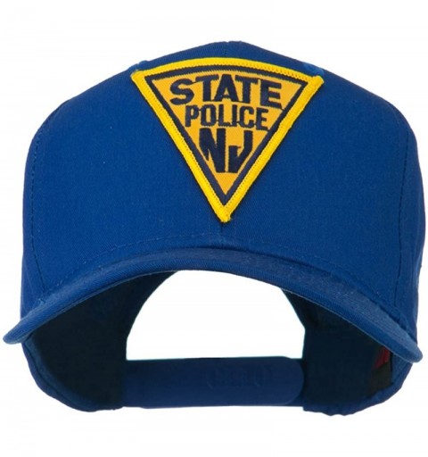Baseball Caps New Jersey State Police Patched High Profile Cap - Royal - CT11M6KJDQB $23.89
