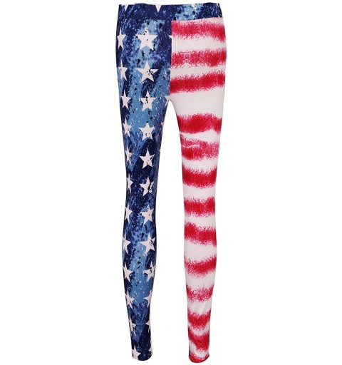 Baseball Caps Halloween Fashion 3D Digital Print Stretchy Leggings Multi-Colored S-3X - American Flag - CV186YGNW98 $10.91