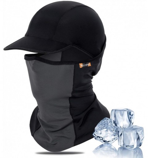 Balaclavas UV Face Mask Balaclava Dust Sun Protection Face Cover Brethable Cooling - Black - CK1992465US $12.38