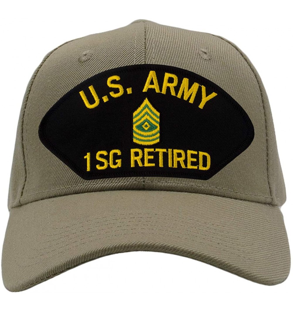 Baseball Caps US Army First Sergeant (1SG) Retired Hat/Ballcap Adjustable One Size Fits Most - Tan/Khaki - C018T444TW3 $25.02