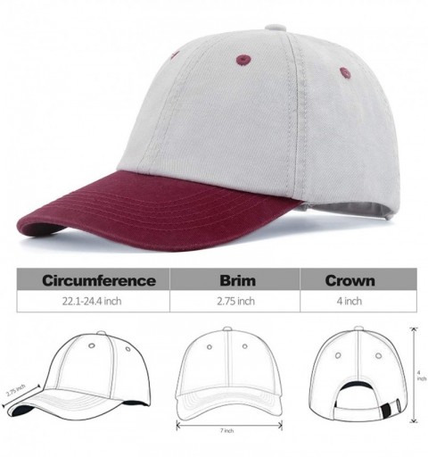 Baseball Caps Baseball Cap Men Women Dad Hat Adjustable Youth Boys Ladies-Plain Low Profile Polo Golf Tennis Sports Hat - CO1...