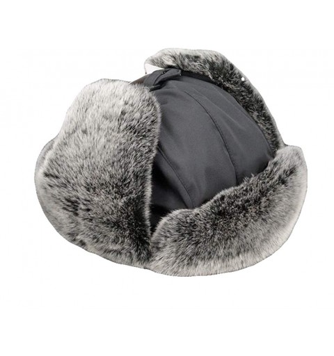 Skullies & Beanies Unisex Winter Trapper Bomber Hat with Ear Flaps Russian Ushanka - Black 1 - CS18LT77EXC $28.30