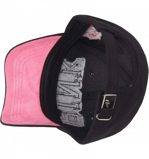 Baseball Caps Women Girl Color Cute Style Cotton Leopard Pink Mark Ball Cap Baseball Hat Truckers - Black - CN129AN2WVN $25.04