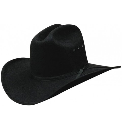 Cowboy Hats All Black Faux Felt Cowboy Hat with Black Band - CV115WOIFZX $110.75