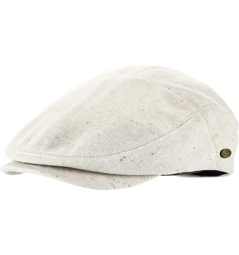 Newsboy Caps Men's Premium Cotton Summer Newsboy Cap SnapBrim Ivy Driving Stylish Hat - Beige Sprinkle-2924 - CH18QZZ4TEI $15.90