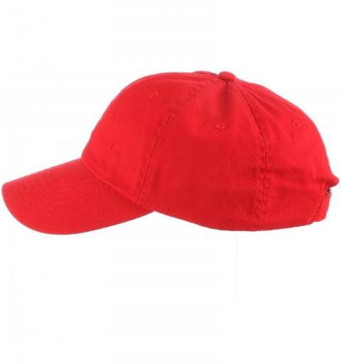 Baseball Caps Twill Cap for Men and Women Baseball Cap Softball Hat with Pre Curved Brim - Red - CH1283MNVVX $18.89
