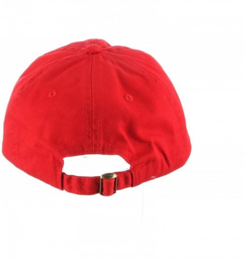 Baseball Caps Twill Cap for Men and Women Baseball Cap Softball Hat with Pre Curved Brim - Red - CH1283MNVVX $10.06