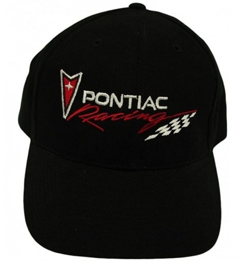 Baseball Caps Pontiac Racing Mens Hat Fine Embroidered - Black - C311O77VVO3 $22.43