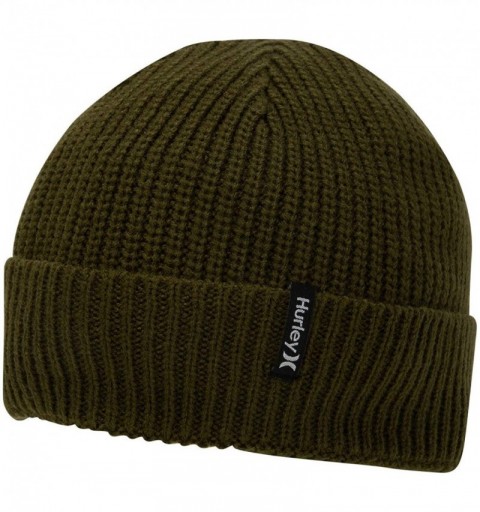 Skullies & Beanies Men's Stretch Knit Cuffed Slouchy Winter Beanie - Faded Olive - C918L9G3YOW $12.35