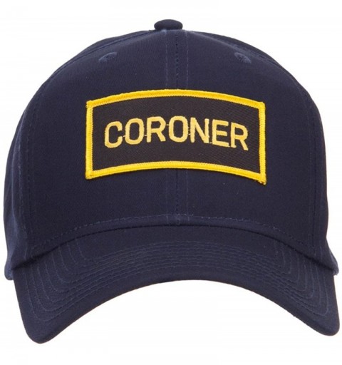 Baseball Caps Coroner Text Law Forces Patched Cap - Navy - CC124YMT95D $17.85